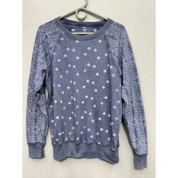 Aerie Floral Crewneck Pullover Sweatshirt Size Small Lightweight Soft Distressed - Picture 3 of 10